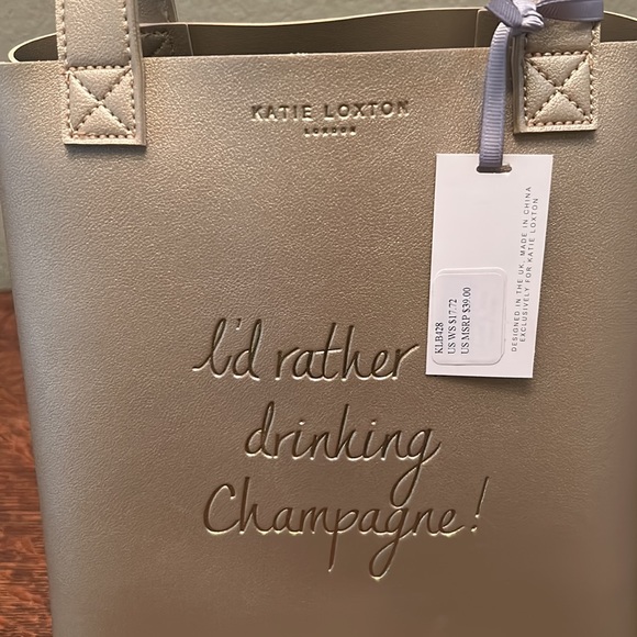 “I’d rather be drinking Champagne” Katie Loxton Small Tote - Picture 2 of 10